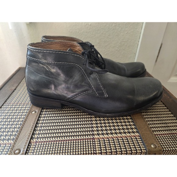 Bed Stu Gray Leather Ankle Boots Men\'s Size 9.5  Casual Lace Up Chukka Shoe main image 6